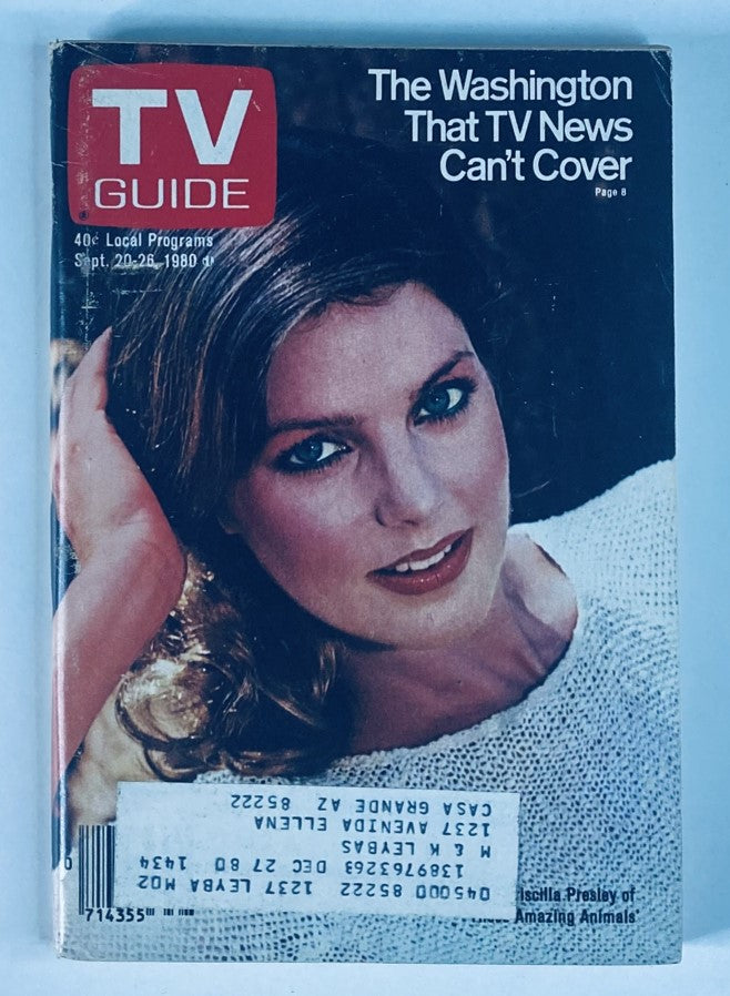 TV Guide Magazine September 20 1980 #1434 Priscilla Presley Phoenix Ed.