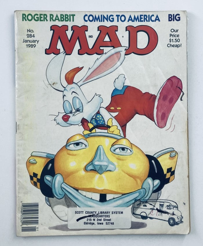 Mad Magazine January 1989 No. 284 Roger Rabbit 4.0 VG Very Good No Label