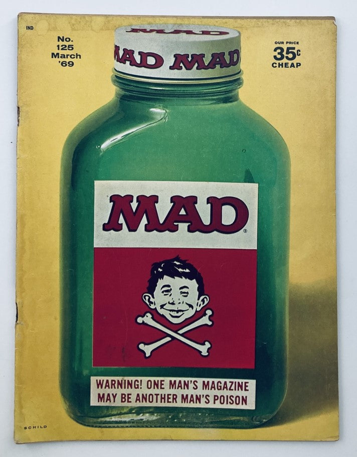 Mad Magazine March 1969 No. 125 201 Min. of a Space Idiocy 6.0 FN Fine No Label