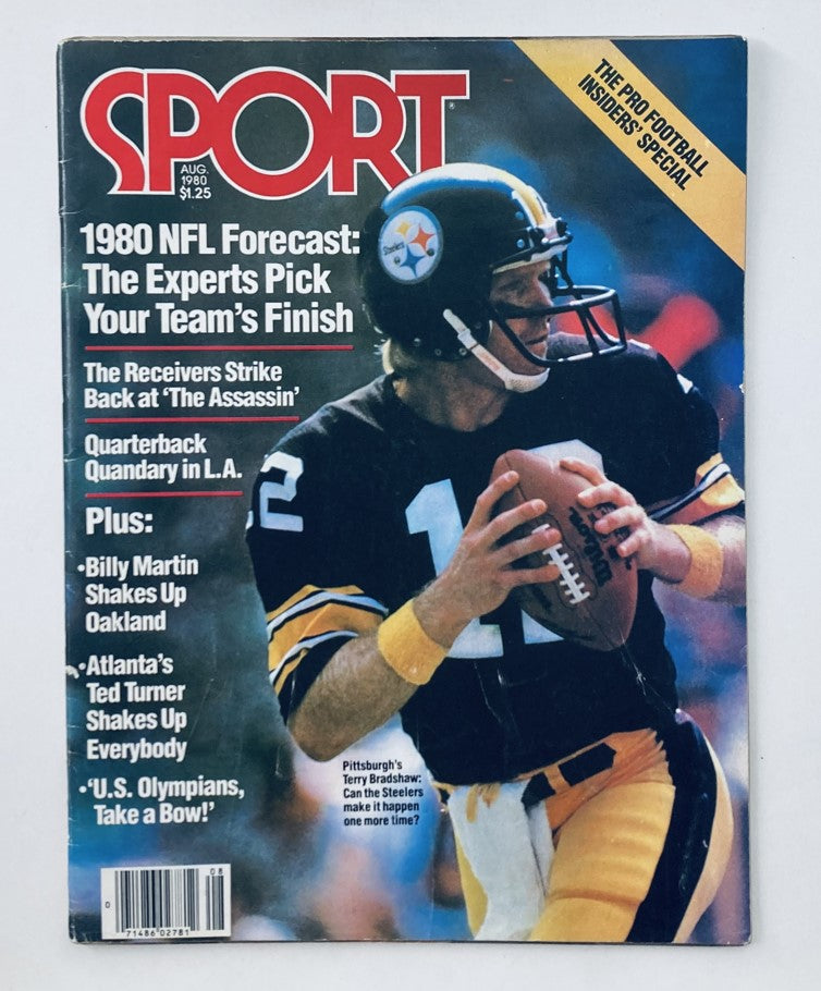 VTG Sport Magazine August 1980 Vol 71 No. 2 Pittsburgh's Terry Bradshaw No Label