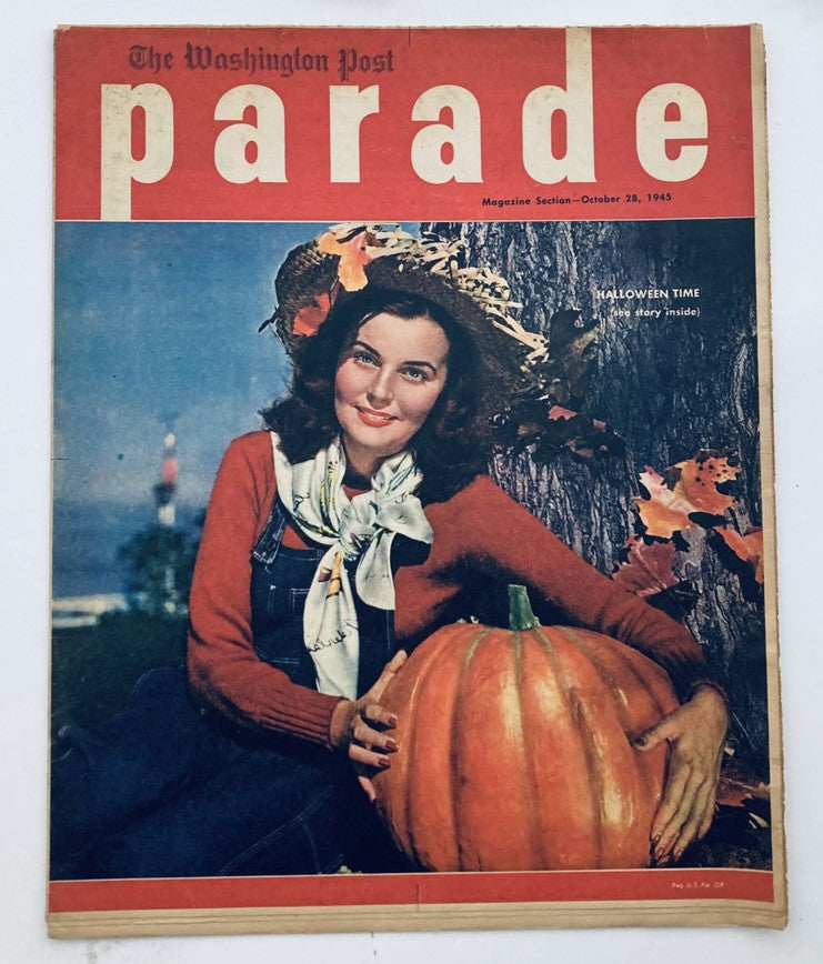 Parade Newspaper Magazine WA Post October 28 1945 Halloween Time No Label