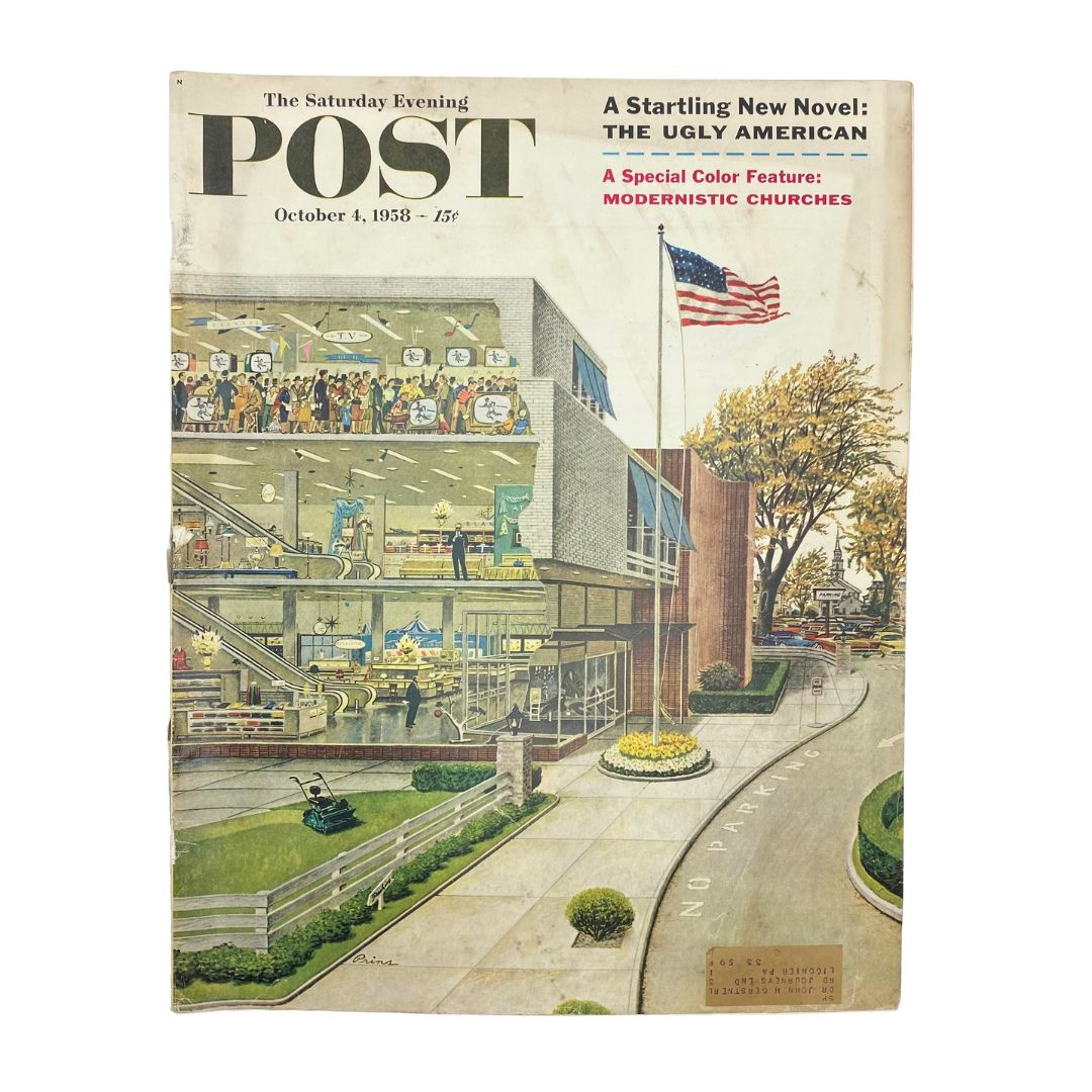 Saturday Evening Post Magazine October 4 1958 World Series - Prins GD Interior