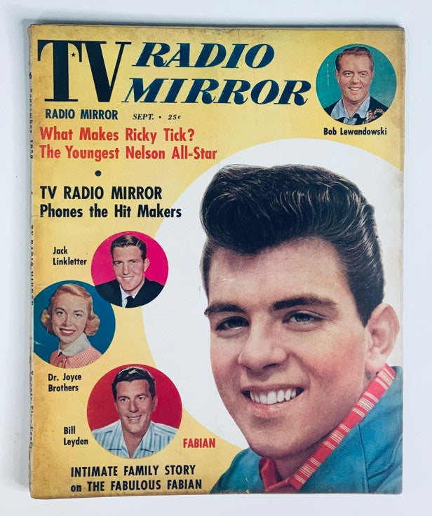 VTG TV Radio Mirror Magazine September 1959 Vol 52 #4 Fabulous Fabian No Label