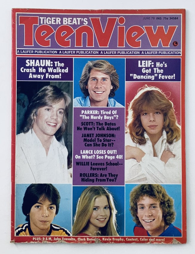 Tiger Beat's Teen View Magazine June 1978 Shaun Cassidy & Leif Garrett No Label