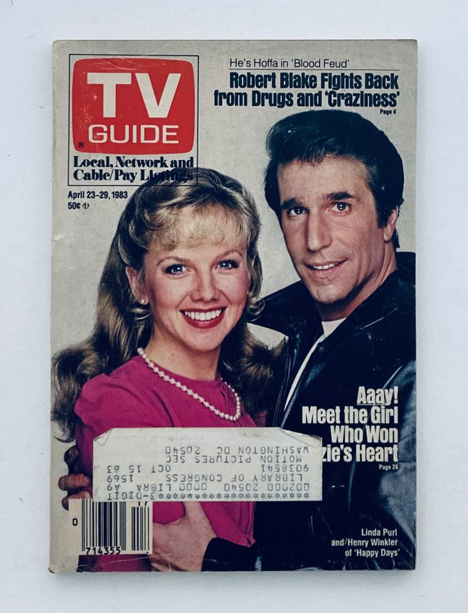 TV Guide Magazine April 23 1983 Linda Purl, Henry Winkler WA-Baltimore Ed.