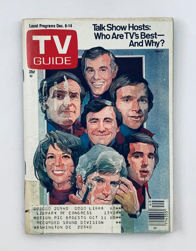 TV Guide Magazine December 8 1979 Johnny Carson, Dick Cavett WA-Baltimore Ed.