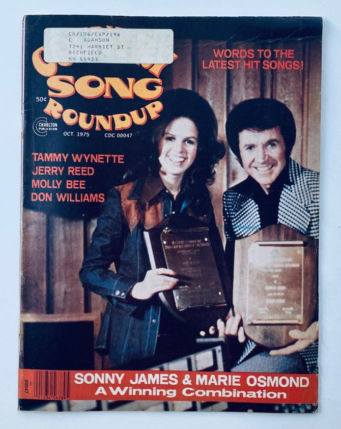 VTG Country Song Roundup Magazine October 1975 Sonny James & Marie Osmond