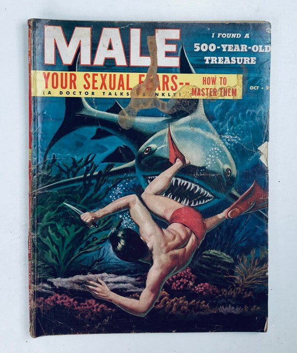 VTG Male Magazine October 1953 Vol 3 No. 10 One Corpse - Well Done No Label