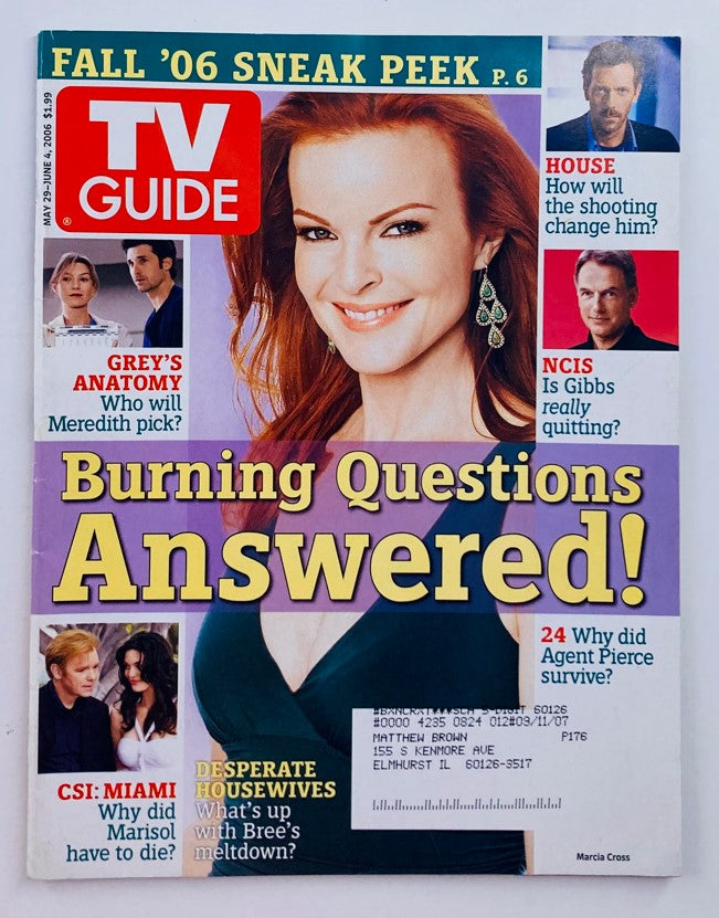 TV Guide Magazine May 29 2006 Marcia Cross Eastern Central Loc. Ed.