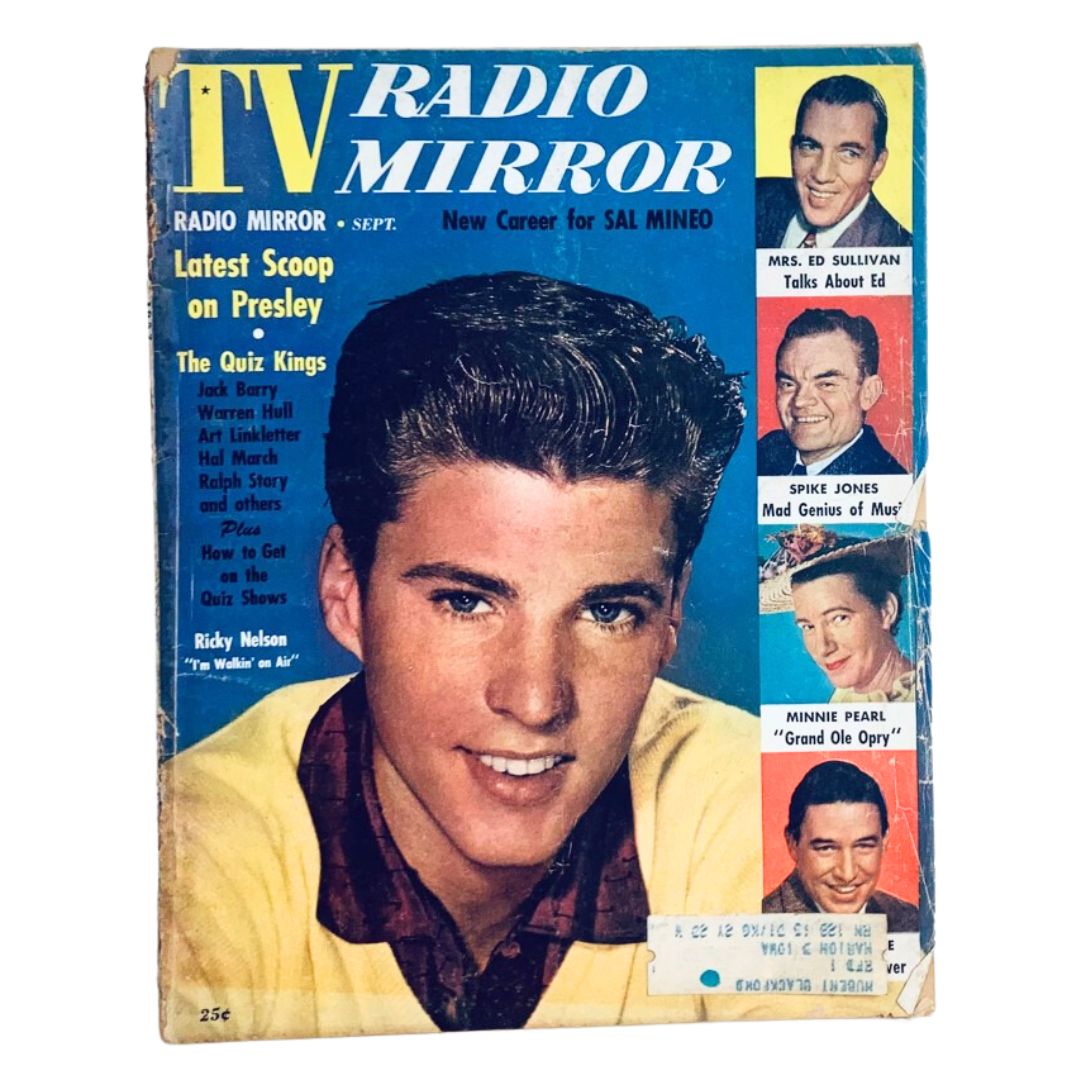 TV Radio Mirror Magazine September 1957 Vol 48 No. 4 Ricky Nelson, Ed Sullivan