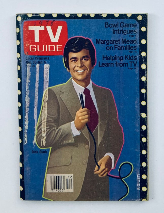 TV Guide Magazine December 30 1978 #1344 Dick Clark WA-Baltimore Ed.