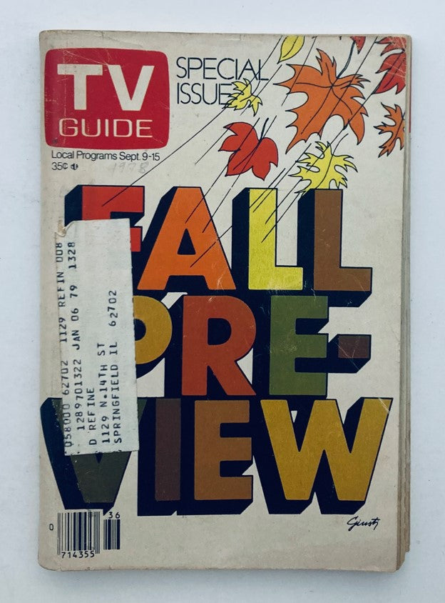 TV Guide Magazine September 9 1978 Fall Preview Special Eastern IL Ed.