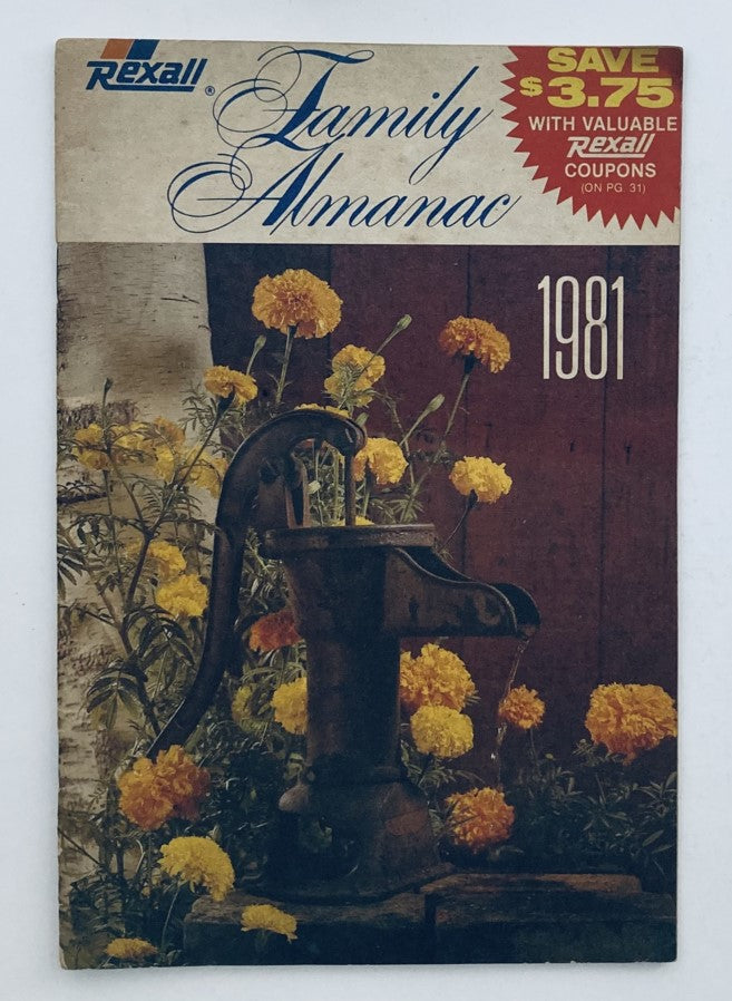 VTG Rexall Family Almanac 1981 Astronomical Data and Festivals No Label