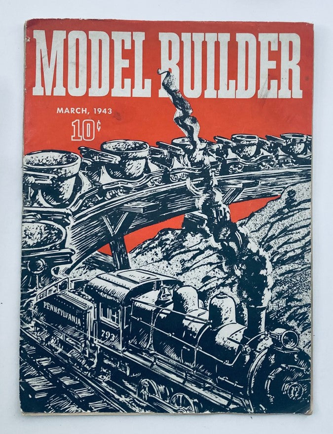 VTG Model Builder Magazine March 1943 Vol 7 #38 Jersey Central No Label