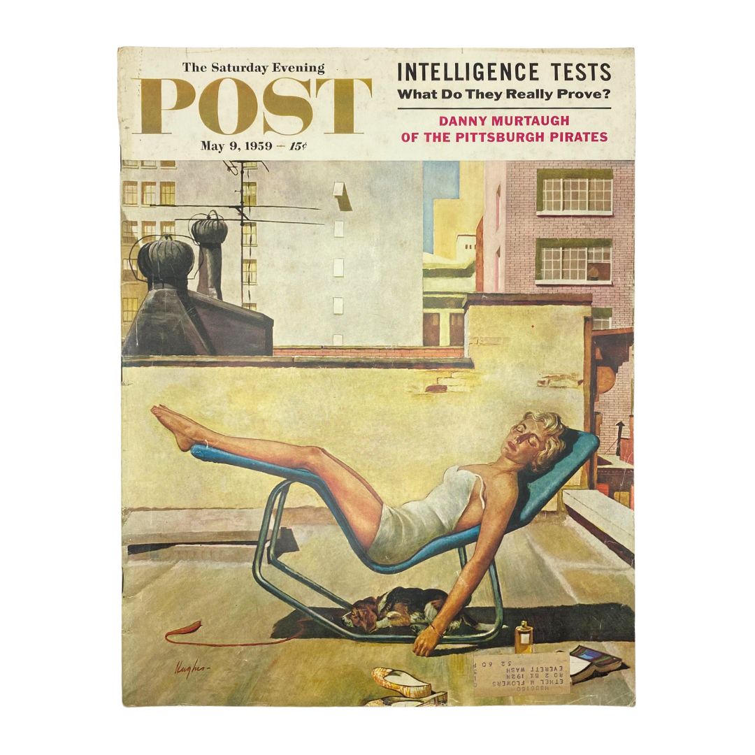 Saturday Evening Post Magazine May 9 1959 Manhattan Beach Scene - George Hughes