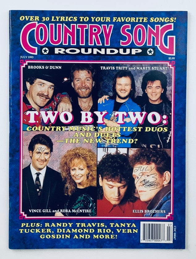 Country Song Roundup Magazine July 1993 Brooks and Dunn No Label