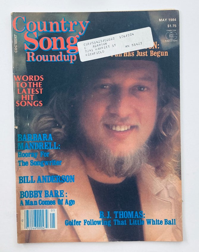 VTG Country Song Roundup Magazine May 1984 B.J. Thomas Little White Ball