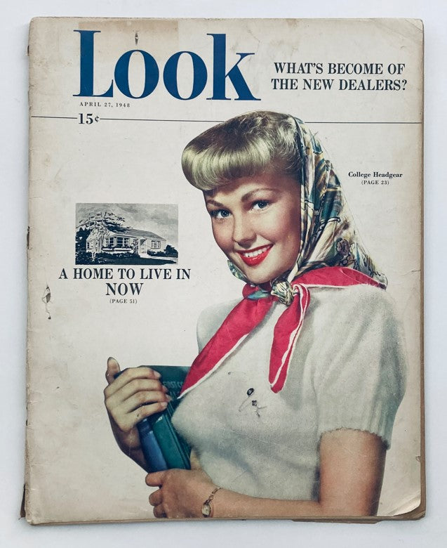 VTG Look Magazine April 27 1948 A Home To Live in Now & College Headgear