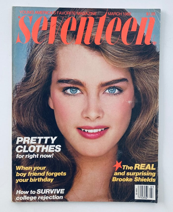 VTG Seventeen Magazine March 1982 The Real & Surprising Brooke Shields No Label