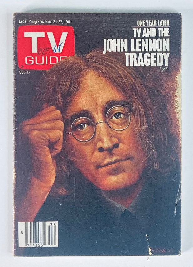 TV Guide Magazine November 21 1981 31495 John Lennon Nashville Ed. No Label