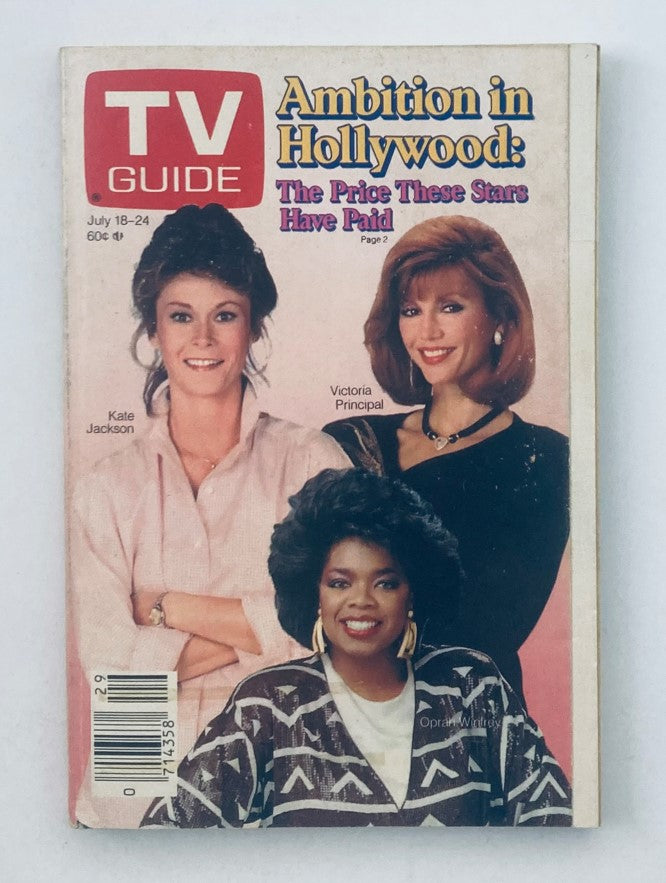 TV Guide Magazine July 18 1987 Oprah Winfrey WA-Baltimore Ed. No Label