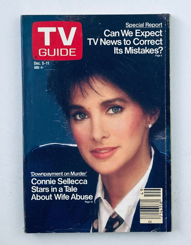 TV Guide Magazine December 5 1987 Connie Sellecca WA-Baltimore Ed. No Label