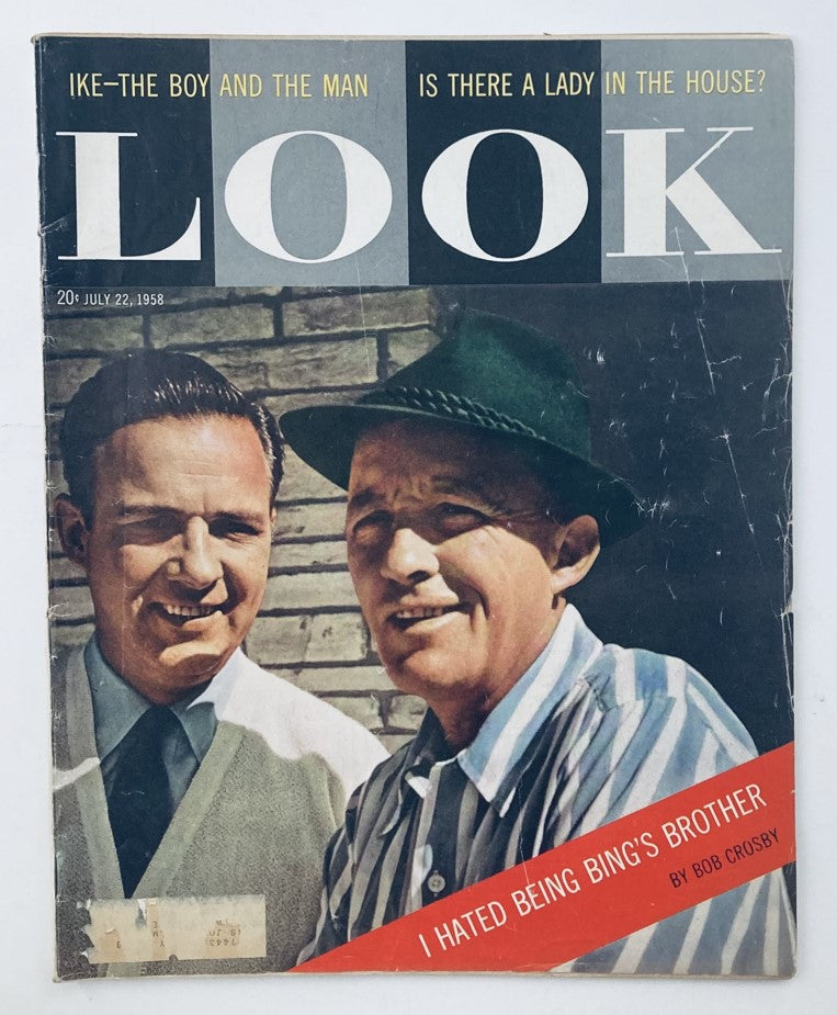 VTG Look Magazine July 22 1958 Vol 22 No. 15 Bing Cosby and Brother Bob