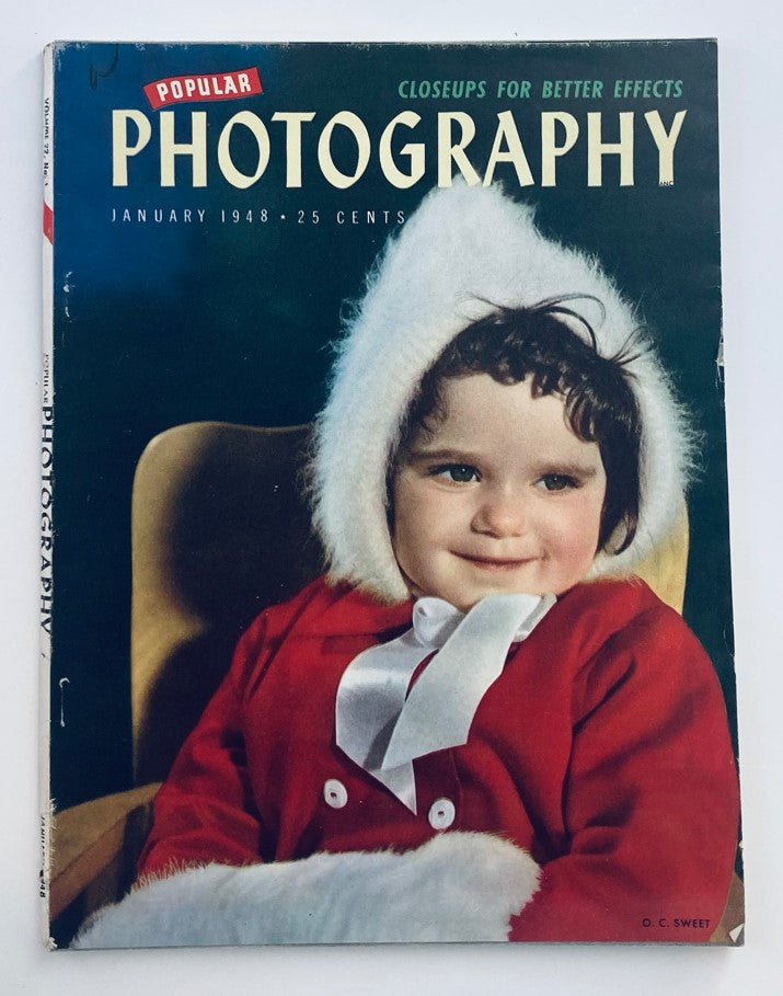 VTG Popular Photography Magazine January 1948 Vol 22 #1 Closeup Effects No Label