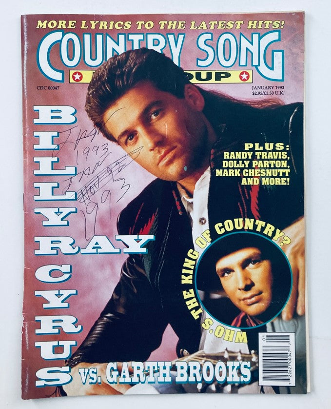 VTG Country Song Roundup Magazine January 1993 Billy Ray Cyrus No Label