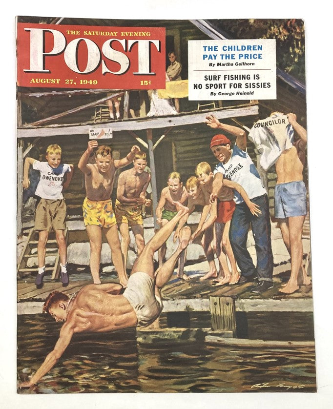 Saturday Evening Post Magazine August 27 1949 Ray Rasenberger Swimming Coach