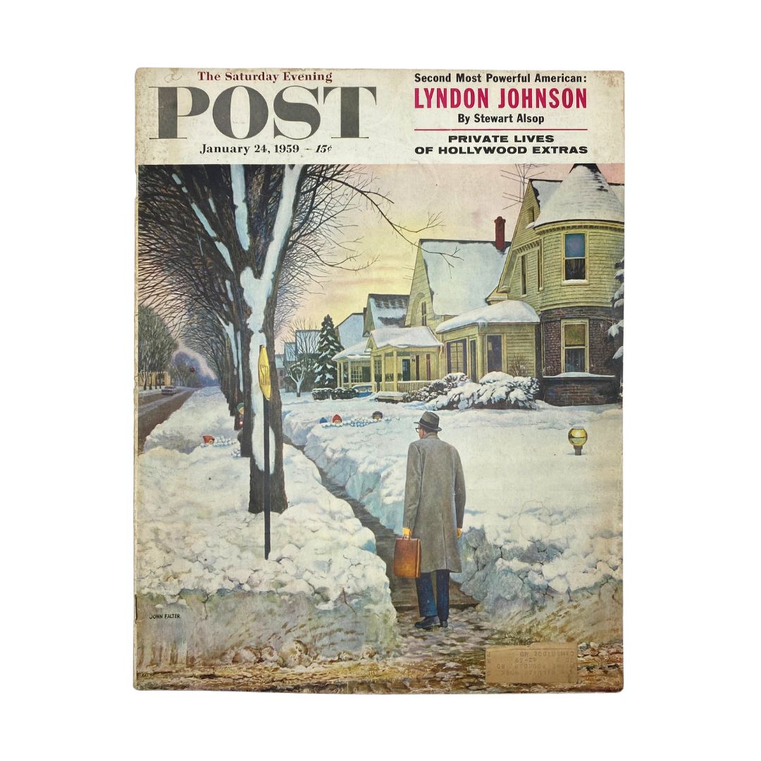 Saturday Evening Post Magazine January 24 1959 Mr. Hesitant - John Falter