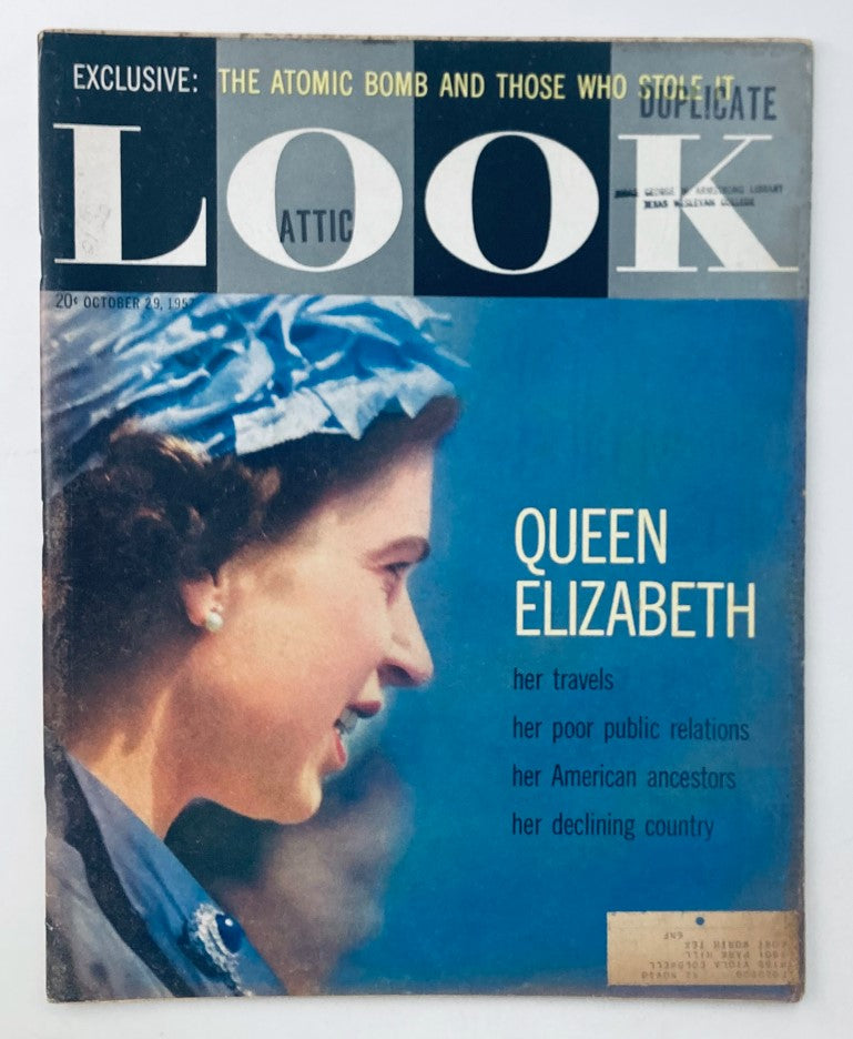 RES* VTG Look Magazine October 29 1957 Vol 21 No. 22 Queen Elizabeth Her Travels