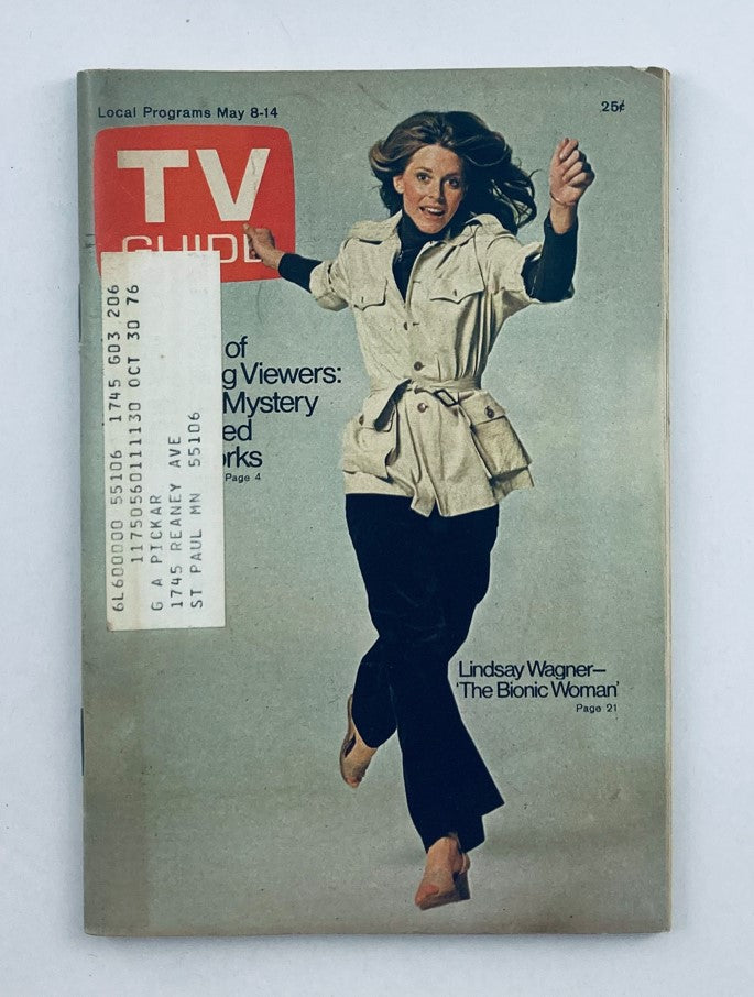 TV Guide Magazine May 8 1976 #1206 Lindsay Wagner Minneapolis-St. Paul Ed.