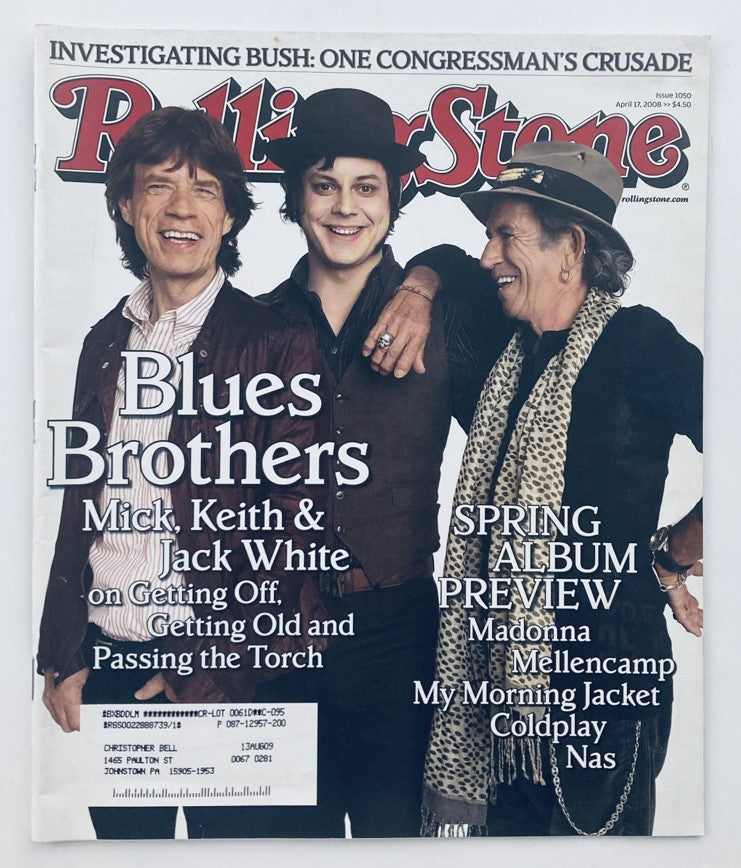 Rolling Stone Magazine April 17 2008 Issue 1050 Mick, Keith & Jack White