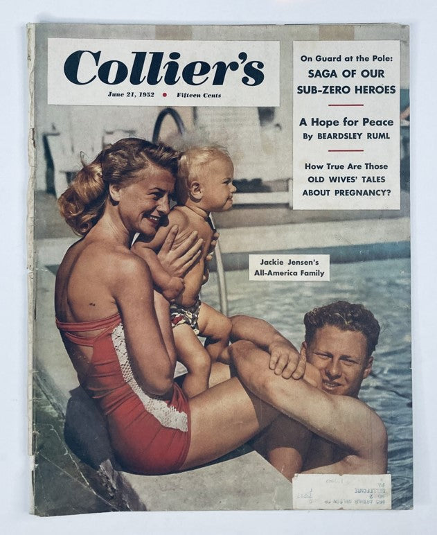 VTG Collier's Magazine June 21 1952 Vol 129 No. 25 Jackie Jensen All-America Fam