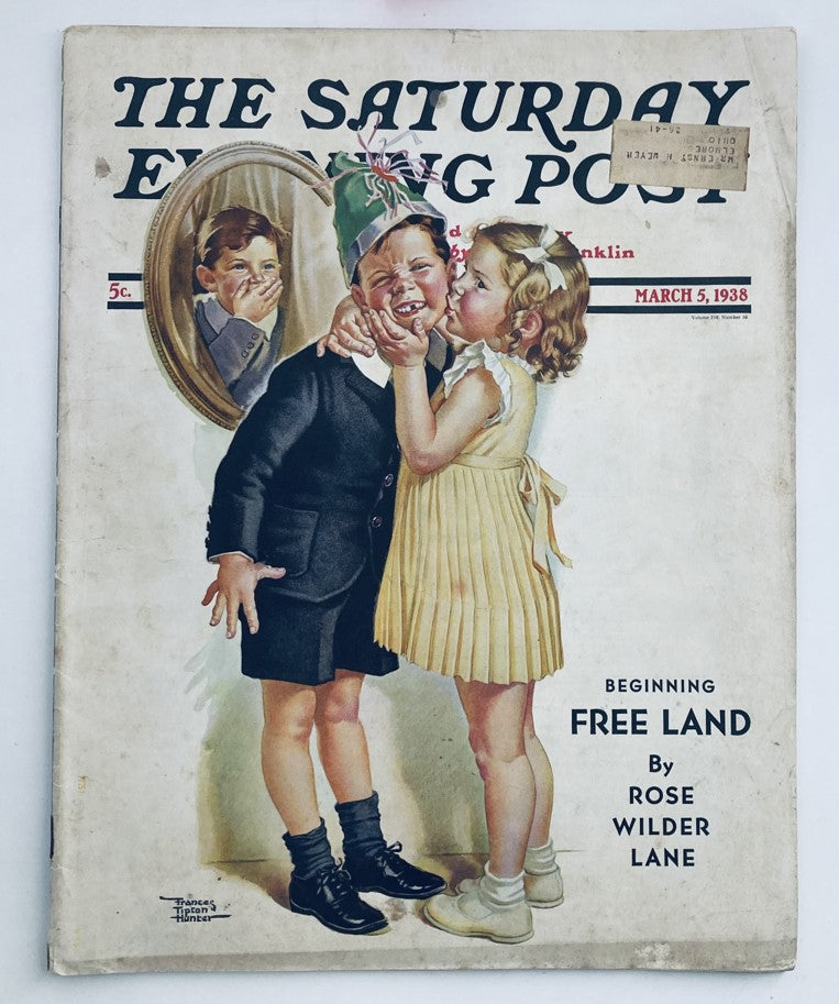 The Saturday Evening Post Magazine March 5 1938 Free Land by Rose Wilder Lane