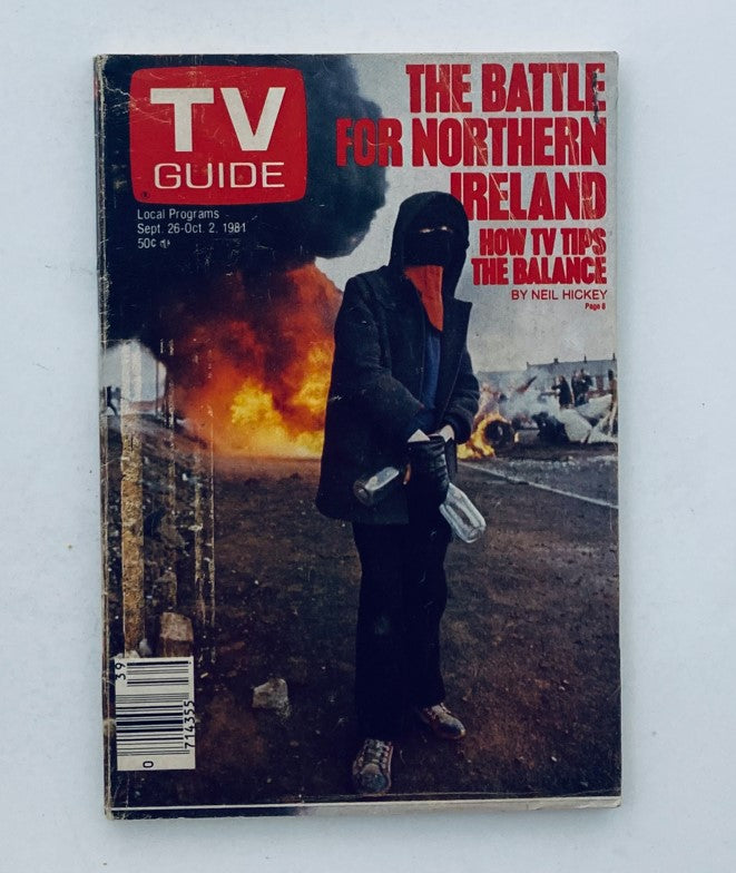 TV Guide Magazine September 26 1981 Battle for Northern Ireland PA Metro Ed.