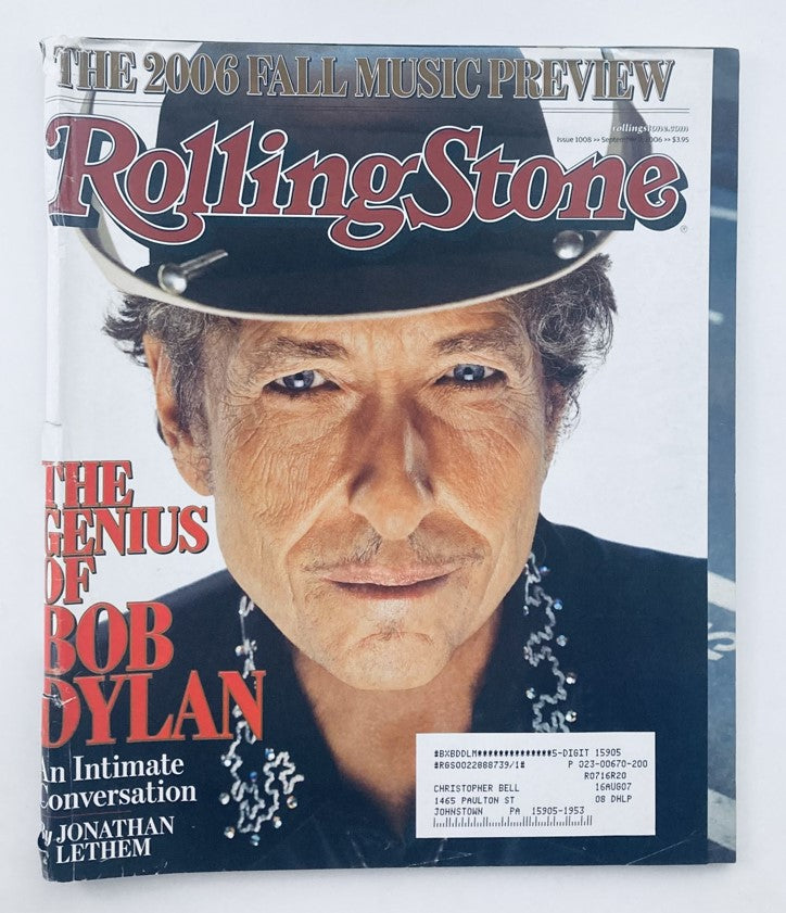 Rolling Stone Magazine September 7 2006 Issue 1008 The Genius of Bob Dylan