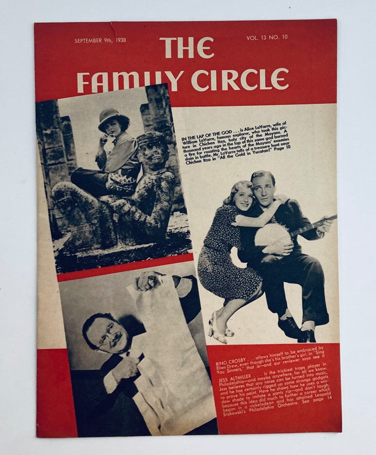 VTG The Family Circle Magazine September 9 1938 Alice and Will LaVarre No Label