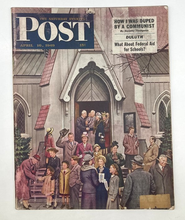 Saturday Evening Post Magazine April 16 1949 Illustrated Cover Stevan Dohanos