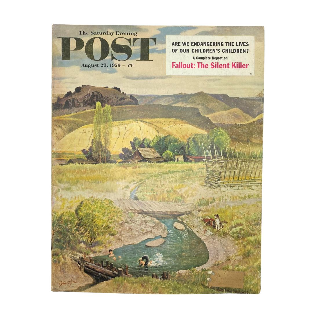 Saturday Evening Post Magazine August 29 1959 Late-Summer Day - John Clymer