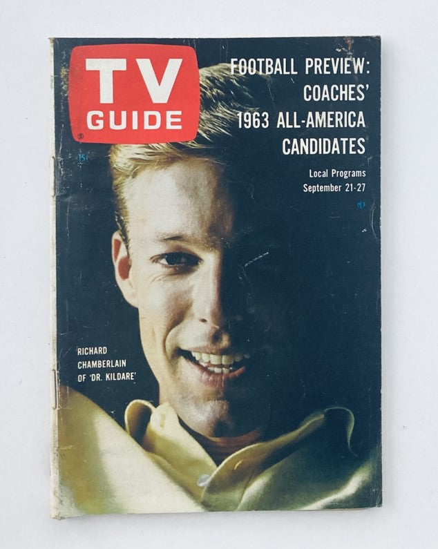 TV Guide Magazine September 21 1963 Richard Chamberlain Cleveland Ed. No Label