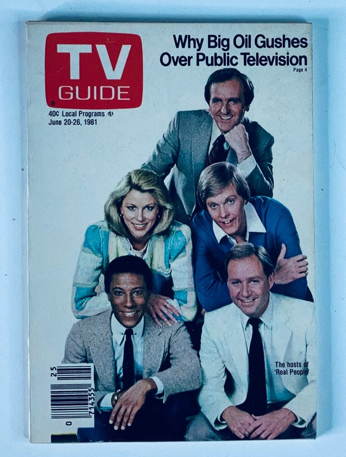 TV Guide Magazine June 20 1981 #1473 Hosts of Real People Nashville Ed. No Label