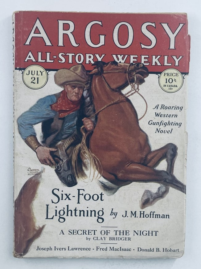 VTG Argosy Magazine July 21 1928 Vol 196 No. 4 Six Foot Lightning No Label