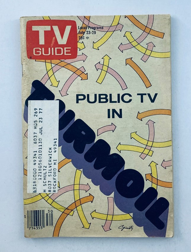 TV Guide Magazine July 23 1977 #1269 Public TV in Turmoil MI State Ed.