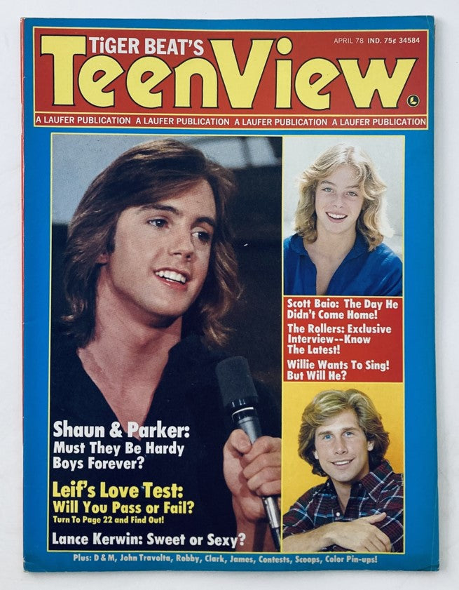 Tiger Beat's Teen View Magazine April 1978 Shaun Cassidy, Leif Garrett No Label