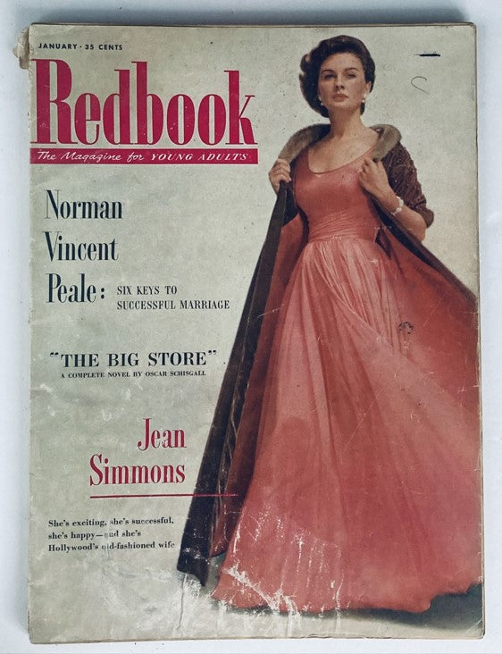 VTG Redbook Magazine January 1955 Vol 104 No. 3 Jean Simmons No Label