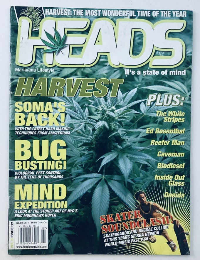 Heads Magazine September 2005 Vol 5 No. 7 State-of-The-Art Water Hash No Label