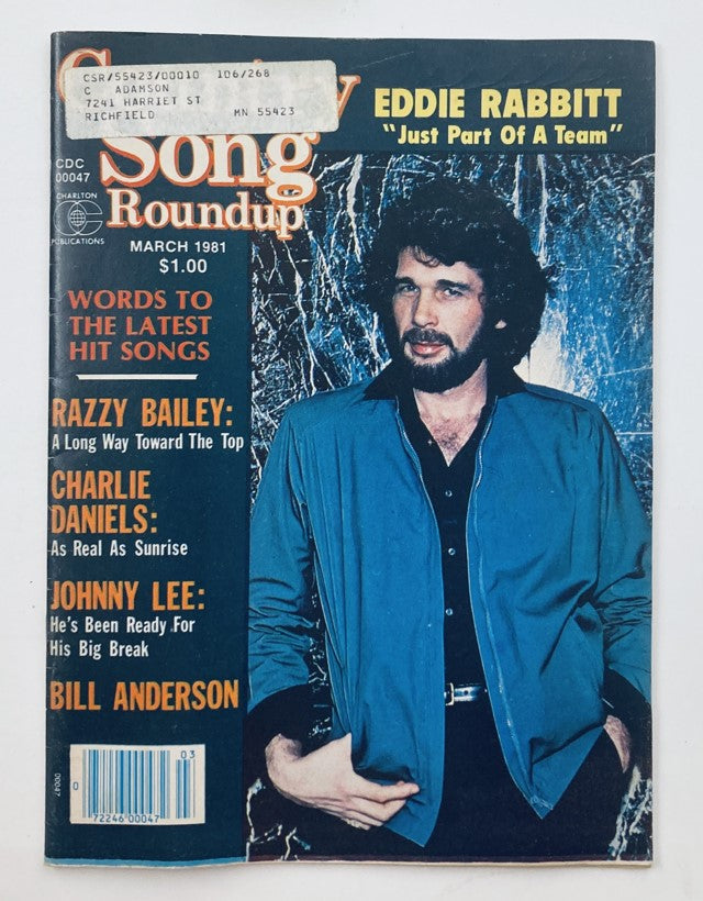 VTG Country Song Roundup Magazine March 1981 Eddie Rabbit Just Part of a Team