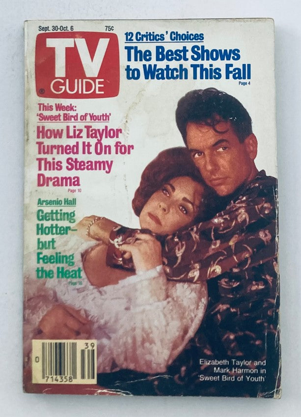 TV Guide Magazine September 30 1989 Elizabeth Taylor WA-Baltimore Ed. No Label